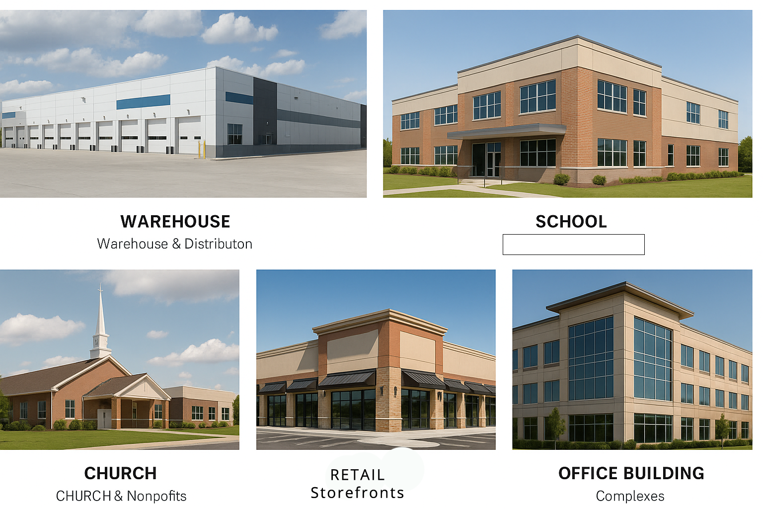 Buildings we use tpo roofing with
